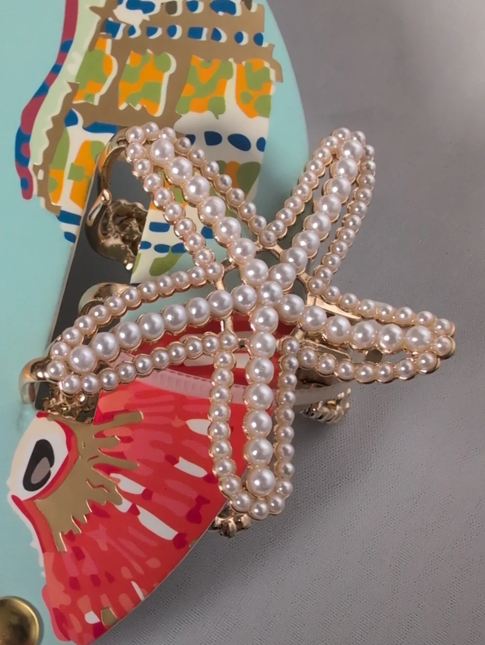Piper K Metal Embellished Seashell Starfish Hair Claw Clips
